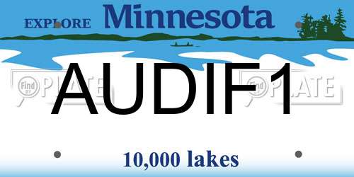 AUDIF1 Minnesota License Plate