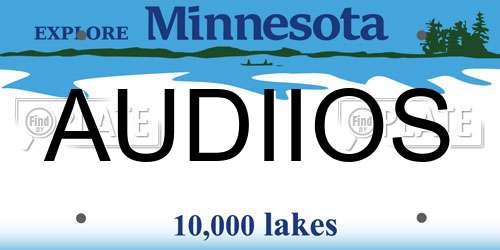 AUDIIOS Minnesota License Plate