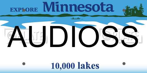 AUDIOSS Minnesota License Plate