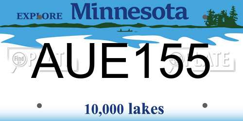 AUE155 Minnesota License Plate