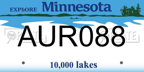 AUR088 Minnesota License Plate