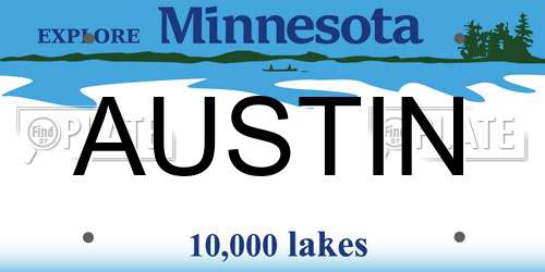 AUSTIN Minnesota License Plate
