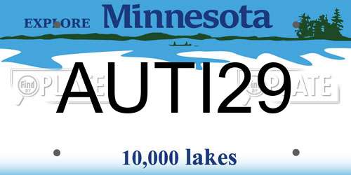 AUTI29 Minnesota License Plate
