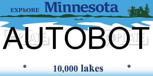 AUTOBOT Minnesota License Plate