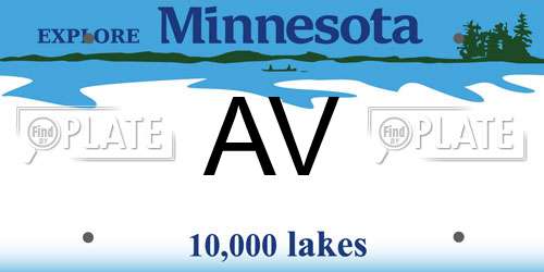 AV Minnesota License Plate