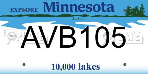 AVB105 Minnesota License Plate