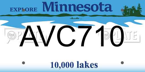 AVC710 Minnesota License Plate
