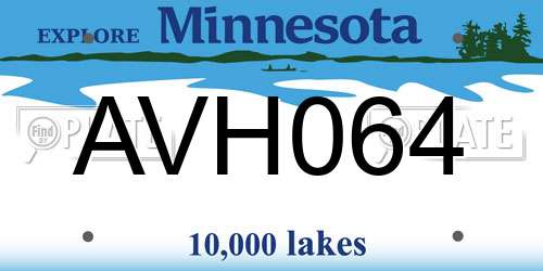 AVH064 Minnesota License Plate