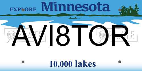 AVI8TOR Minnesota License Plate