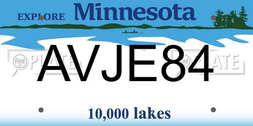 AVJE84 Minnesota License Plate