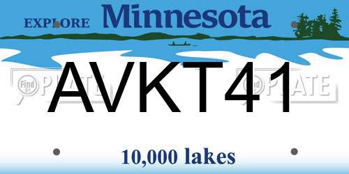 AVKT41 Minnesota License Plate
