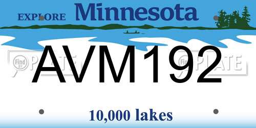 AVM192 Minnesota License Plate