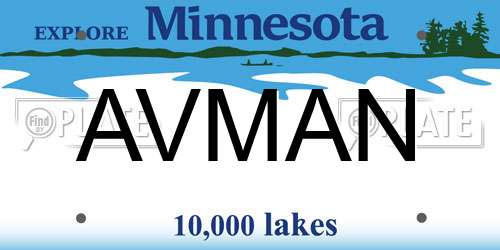 AVMAN Minnesota License Plate