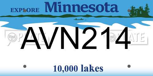 AVN214 Minnesota License Plate