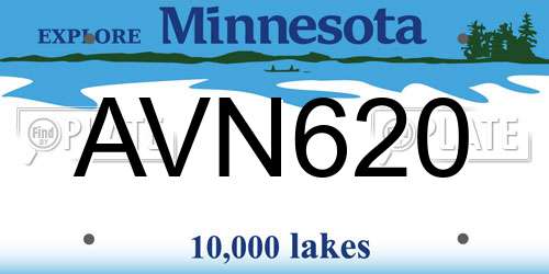 AVN620 Minnesota License Plate