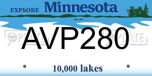 AVP280 Minnesota License Plate