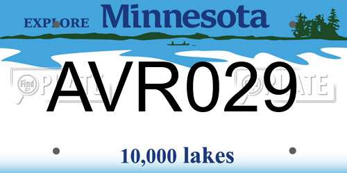 AVR029 Minnesota License Plate