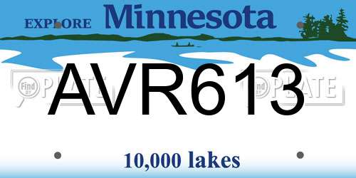 AVR613 Minnesota License Plate