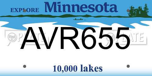 AVR655 Minnesota License Plate