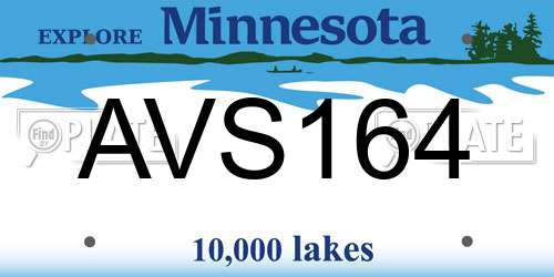 AVS164 Minnesota License Plate