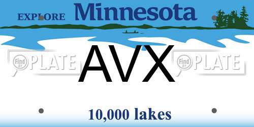 AVX Minnesota License Plate