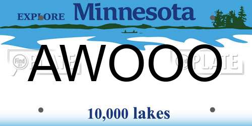 AWOOO Minnesota License Plate