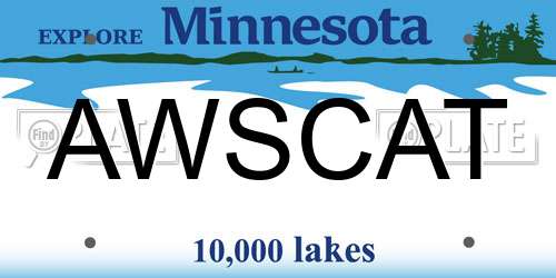 AWSCAT Minnesota License Plate