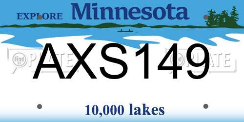 AXS149 Minnesota License Plate