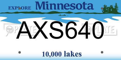 AXS640 Minnesota License Plate
