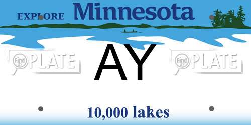 AY Minnesota License Plate