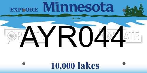 AYR044 Minnesota License Plate