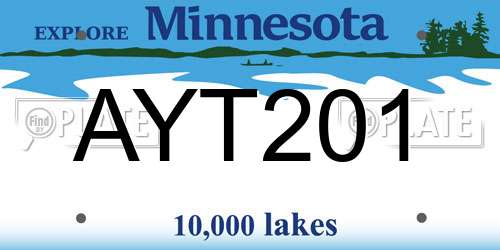 AYT201 Minnesota License Plate