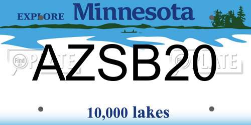 AZSB20 Minnesota License Plate