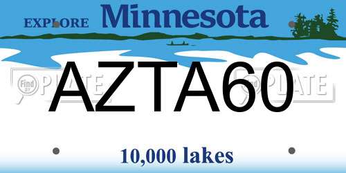 AZTA60 Minnesota License Plate