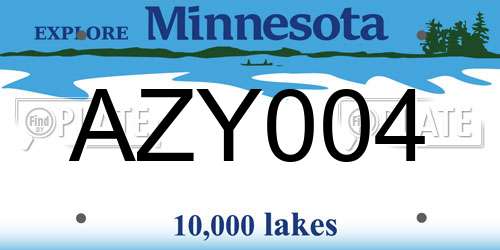 AZY004 Minnesota License Plate