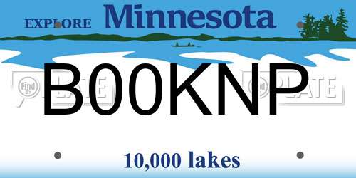 B00KNP Minnesota License Plate