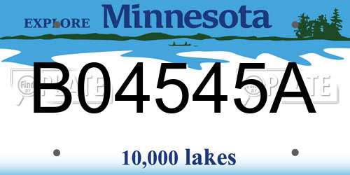 B04545A Minnesota License Plate
