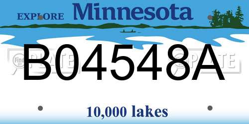 B04548A Minnesota License Plate