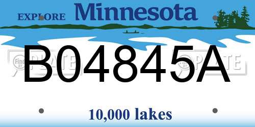 B04845A Minnesota License Plate