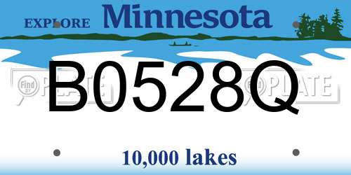 B0528Q Minnesota License Plate