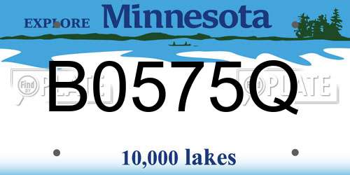 B0575Q Minnesota License Plate
