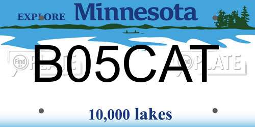 B05CAT Minnesota License Plate