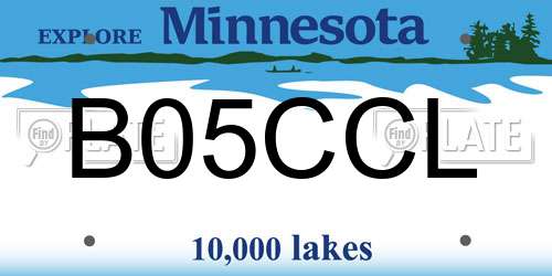B05CCL Minnesota License Plate