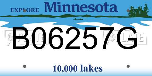 B06257G Minnesota License Plate