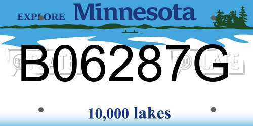 B06287G Minnesota License Plate