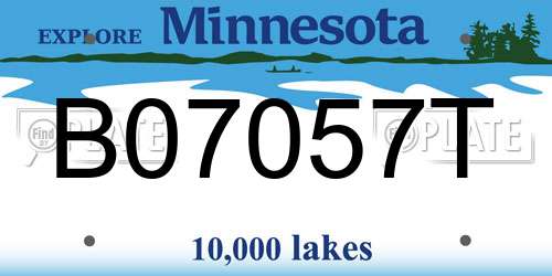 B07057T Minnesota License Plate