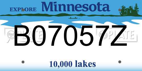 B07057Z Minnesota License Plate