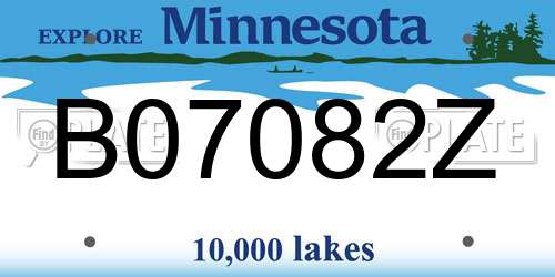 B07082Z Minnesota License Plate