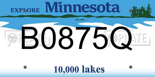 B0875Q Minnesota License Plate