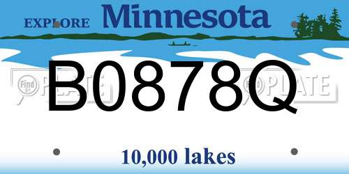 B0878Q Minnesota License Plate